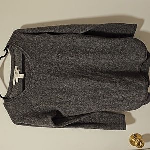 Max Studio 100% Cashmere Charcoal Tunic Sweater With Long Tail